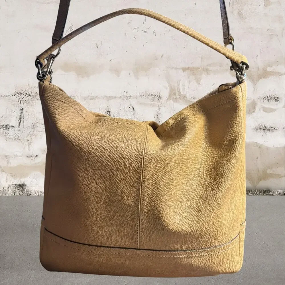 Coach Beige Shoulder Hobo Bag